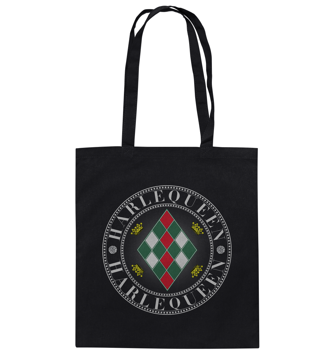 Harlequeen Silber - Baumwolltasche