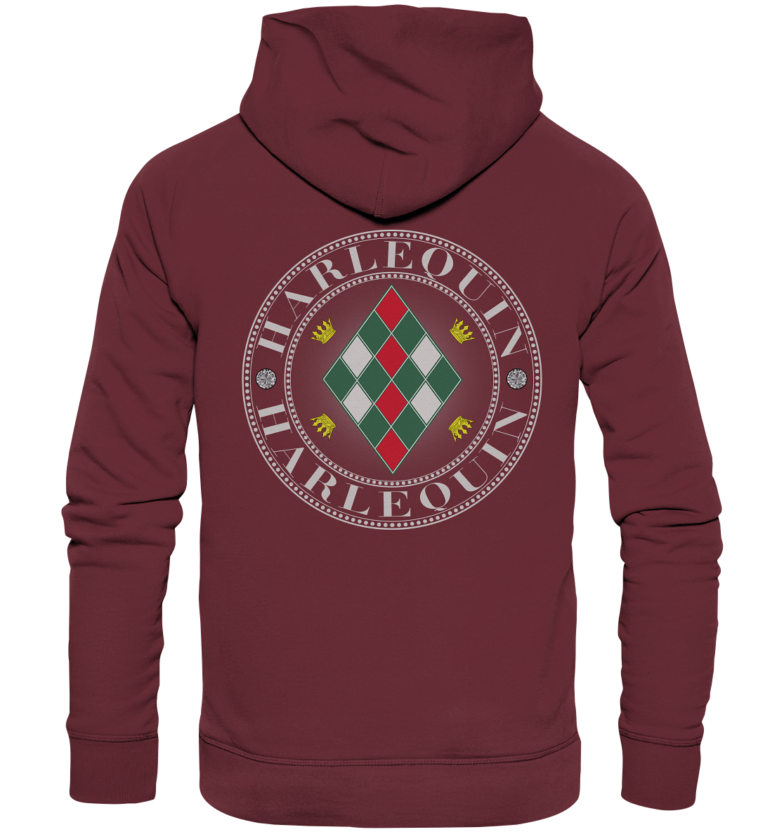 Harlequin Silber - Organic Hoodie