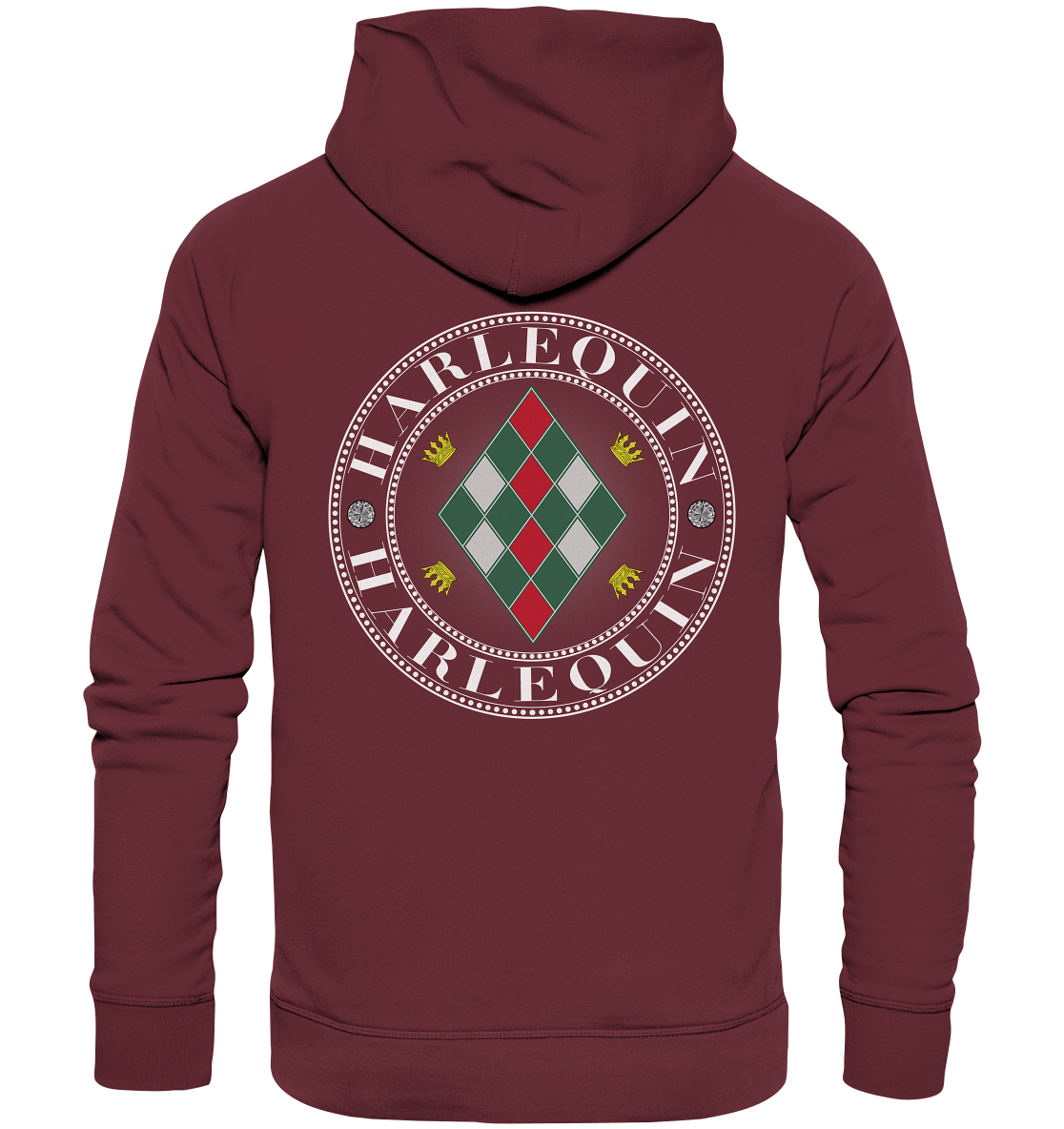 Harlequin Weiß - Organic Hoodie